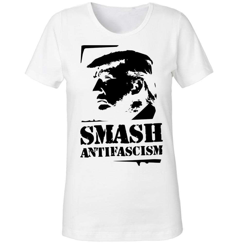 SMASH ANTIFASCISM Girly  weiß