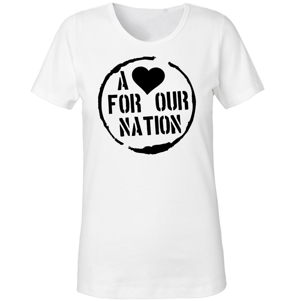 A <3 for our Nation-Shirt schwarz Girly  weiß