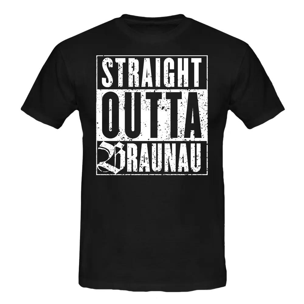 STRAIGHT OUTTA BRAUNAU T-Shirt schwarz