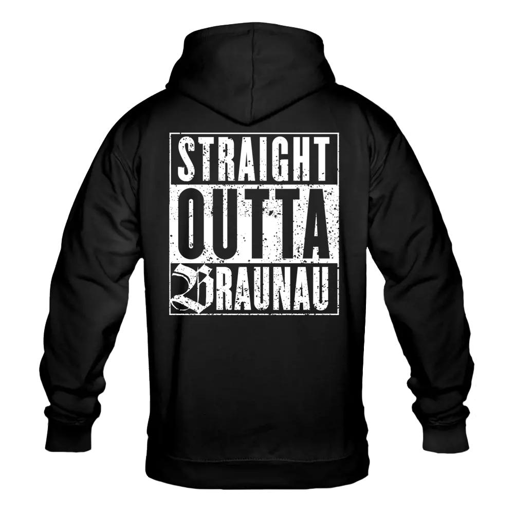 STRAIGHT OUTTA BRAUNAU Hoody schwarz