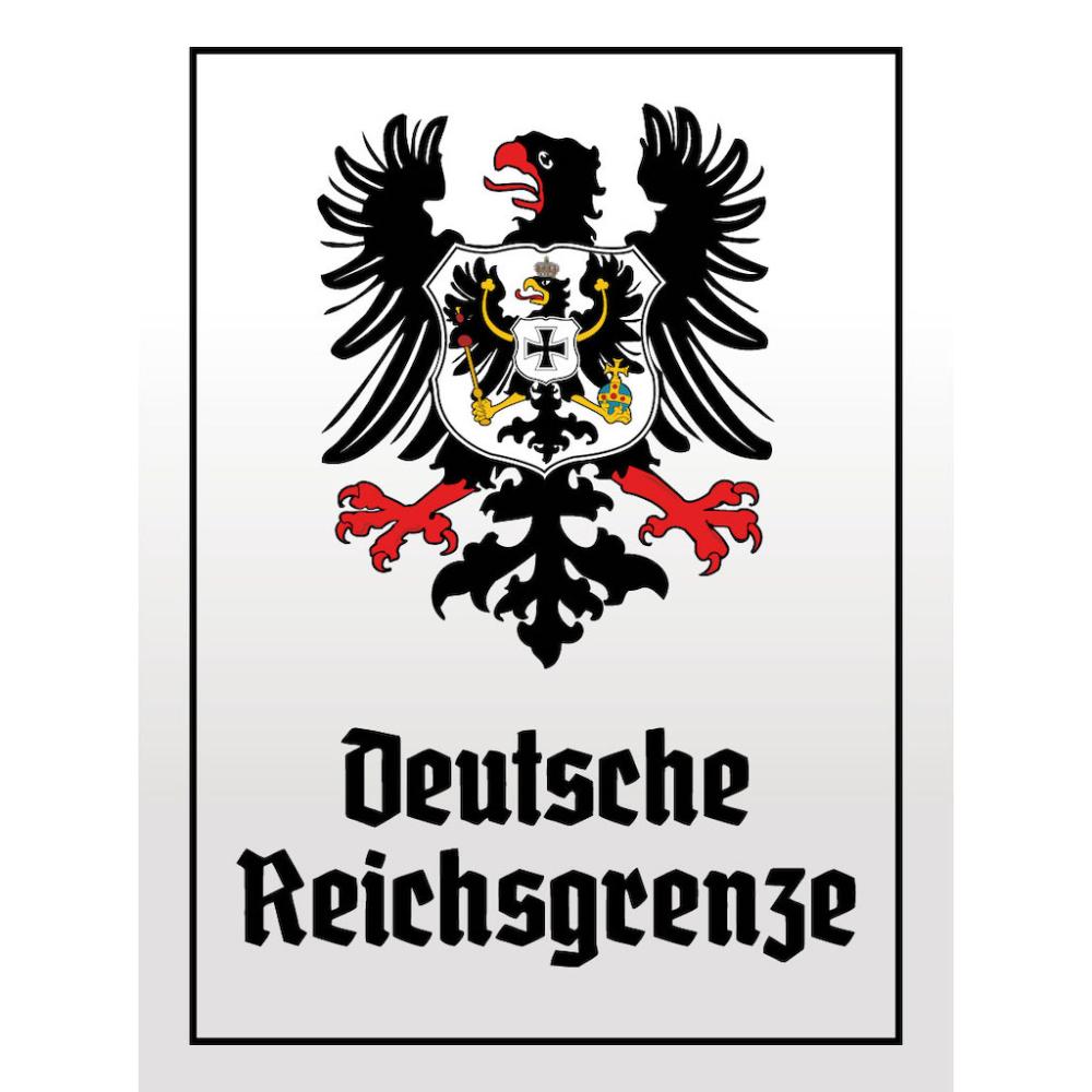 Blechschild - Adler D. Reichsgrenze