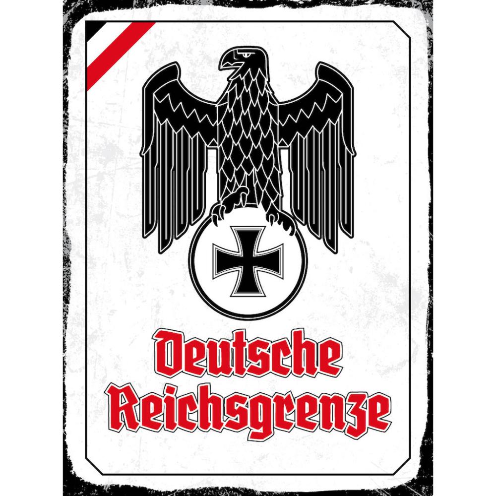 Blechschild - Adler D. Reichsgrenze