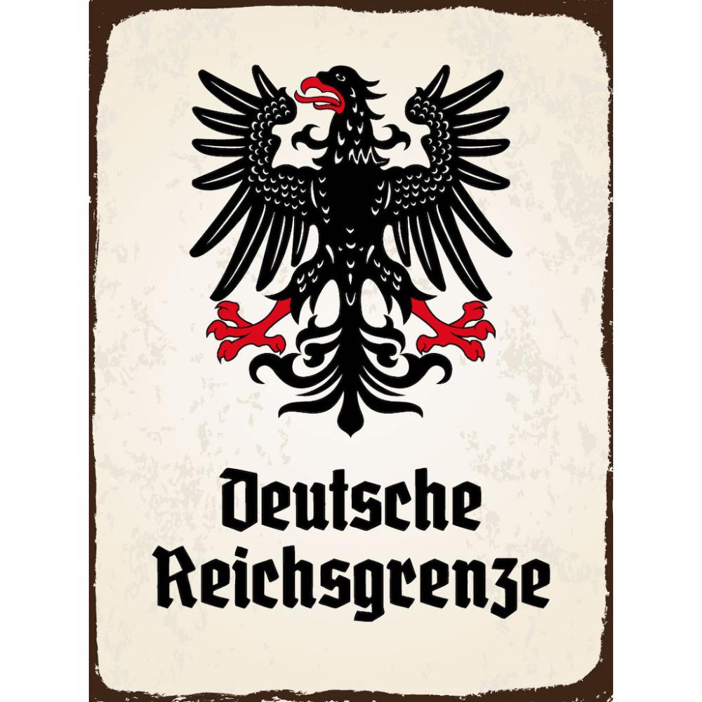 Blechschild - Adler D. Reichsgrenze