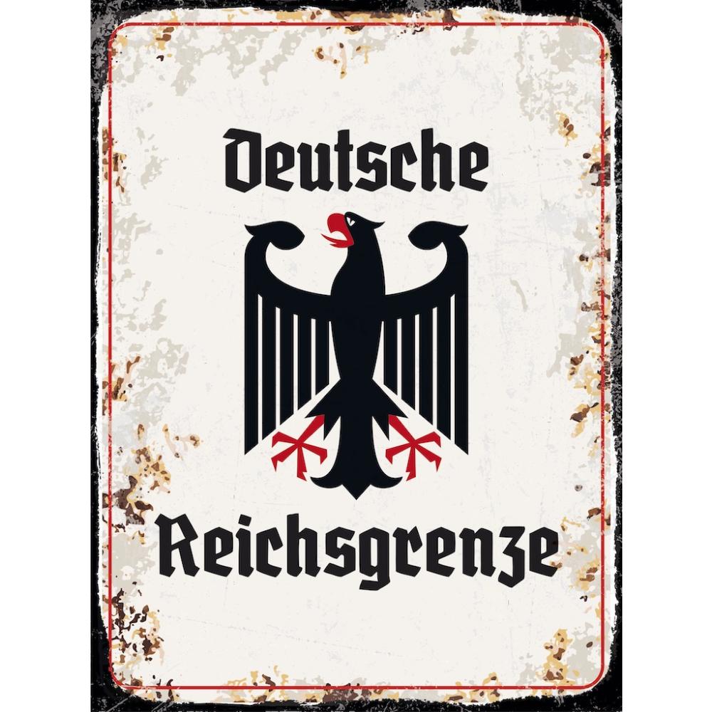 Blechschild - Adler D. Reichsgrenze