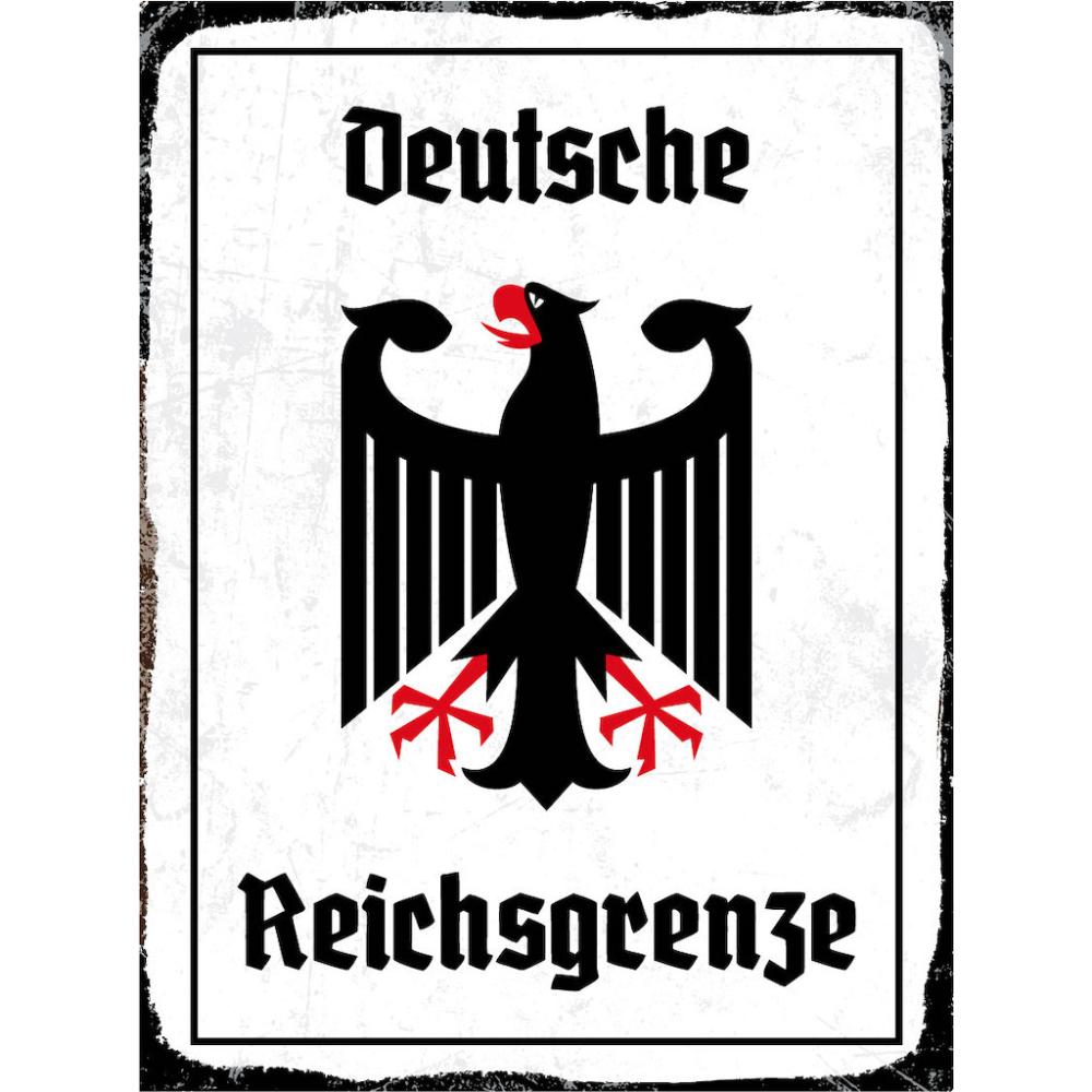 Blechschild - Adler Reichtsgrenze