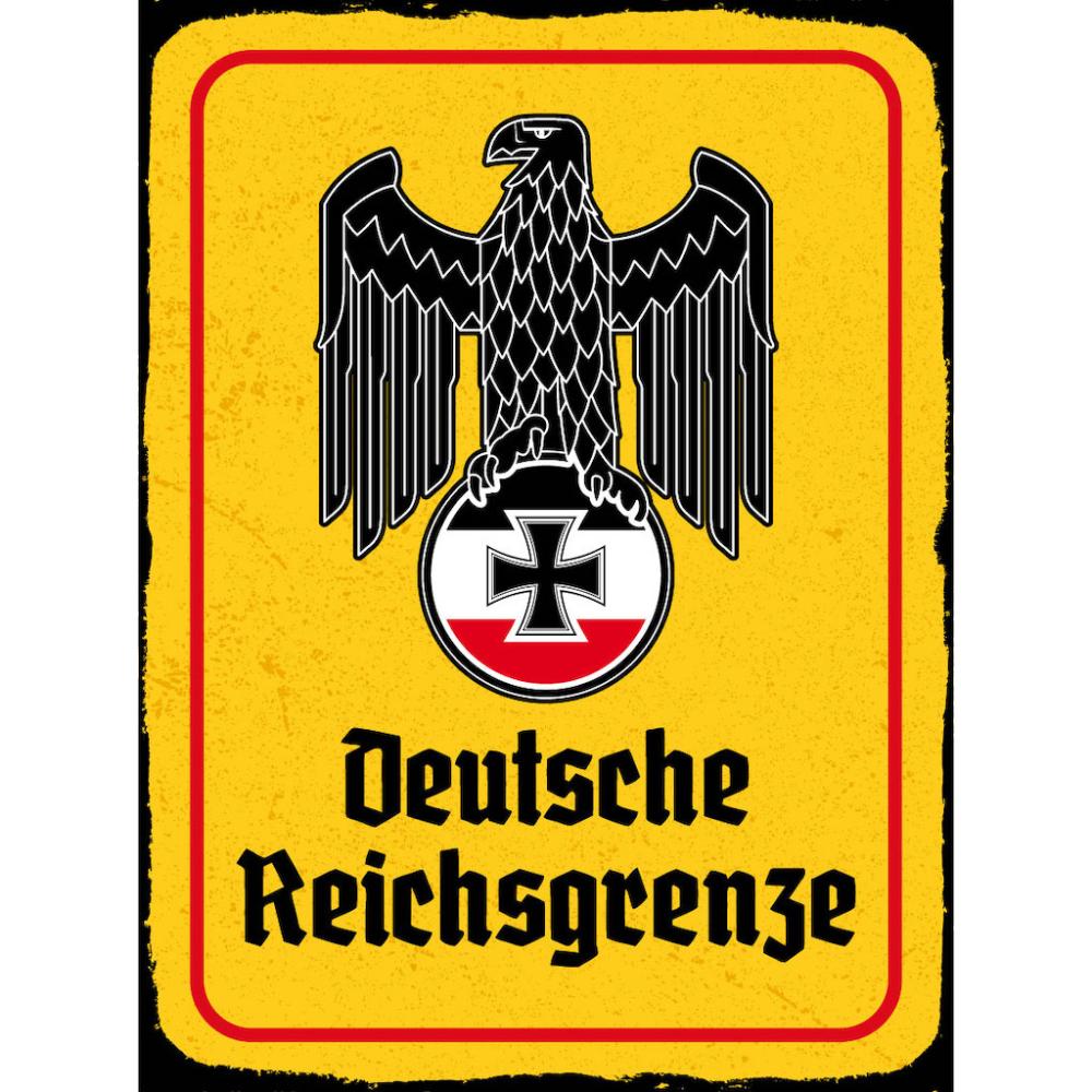 Blechschild - Adler D. Reichsgrenze