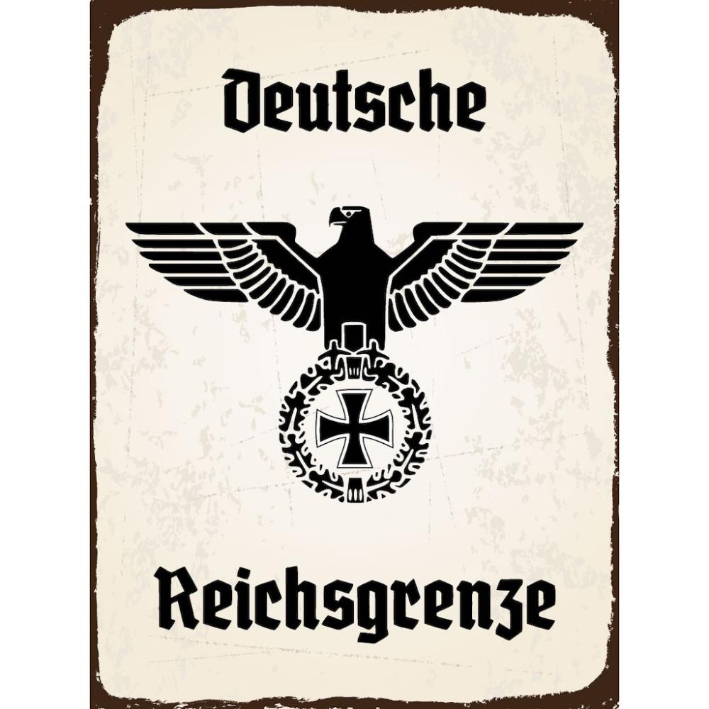 Blechschild - Adler Reichtsgrenze