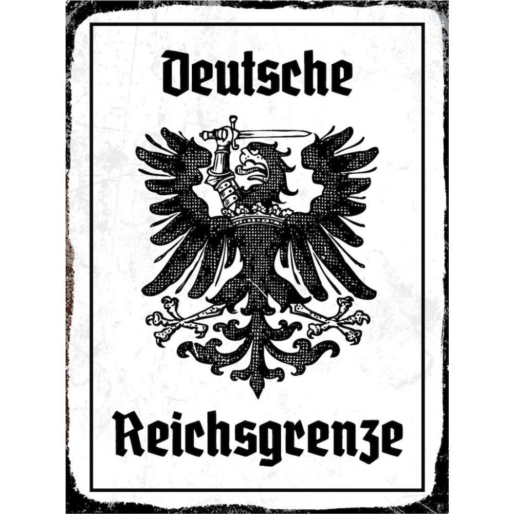 Blechschild - Adler Reichtsgrenze