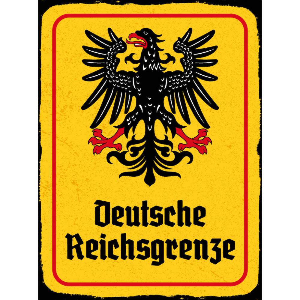 Blechschild - Adler D. Reichsgrenze