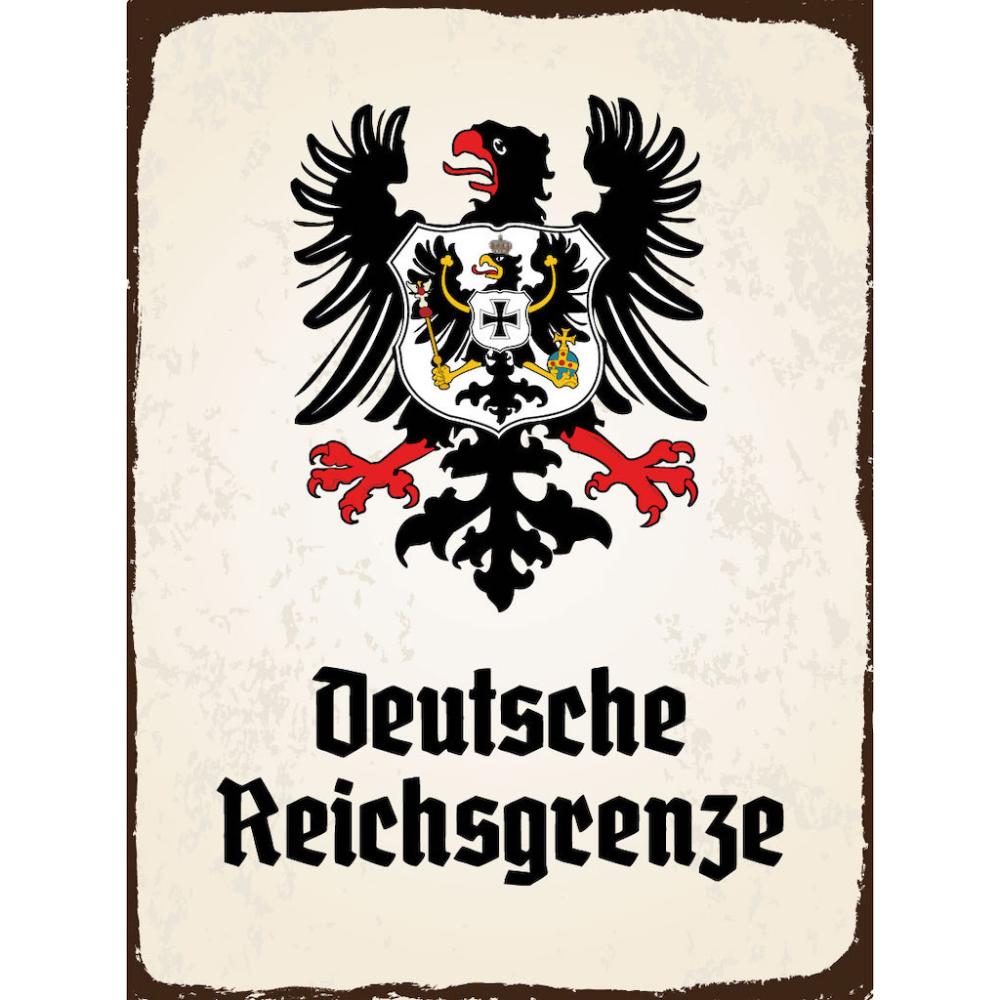 Blechschild - Adler D. Reichsgrenze