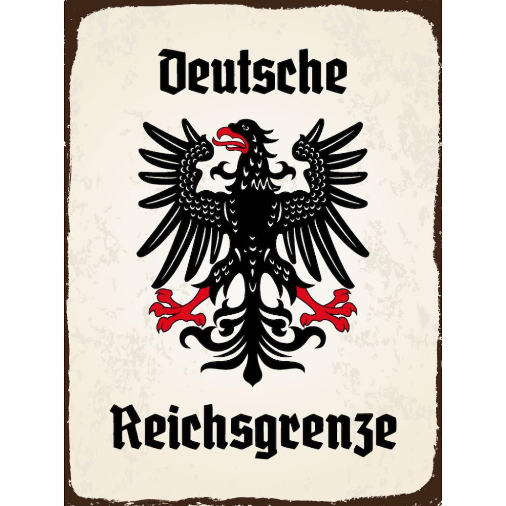 Blechschild - Adler Reichtsgrenze