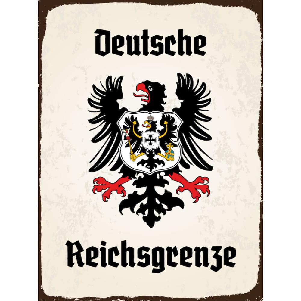 Blechschild - Adler Reichtsgrenze