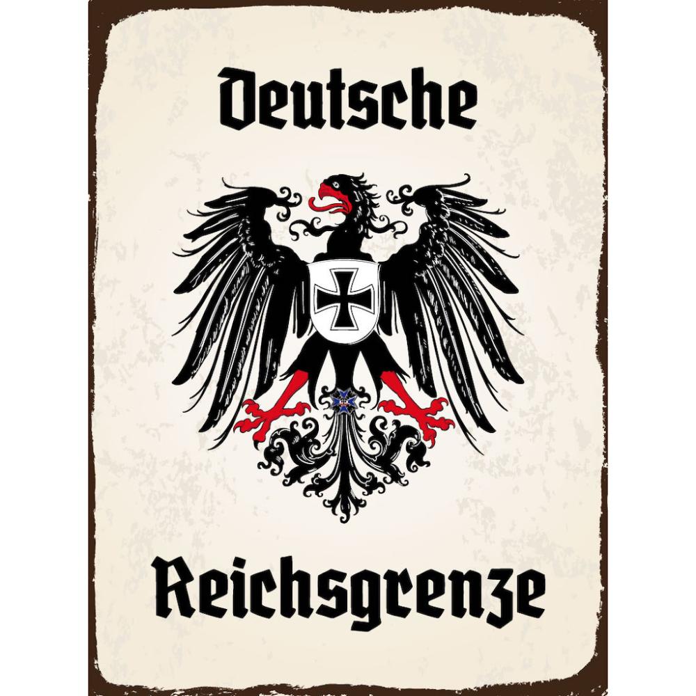 Blechschild - Adler Reichtsgrenze