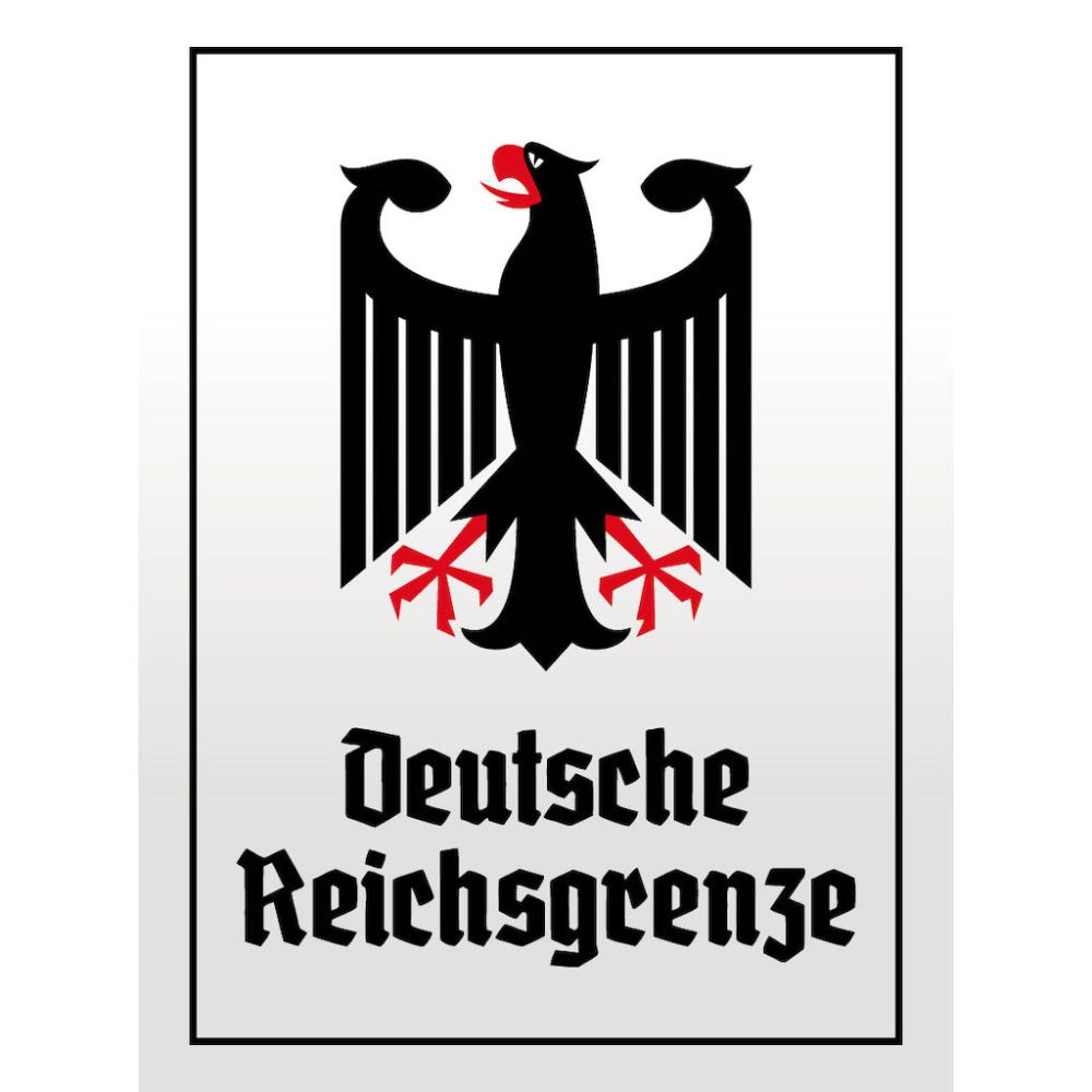 Blechschild - Adler D. Reichsgrenze