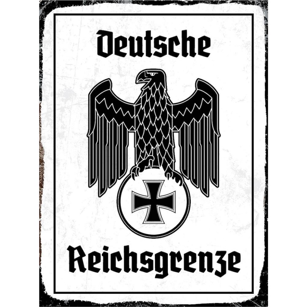 Blechschild - Adler Reichtsgrenze