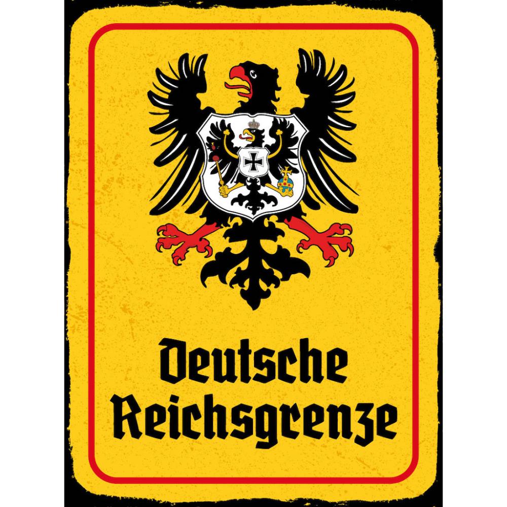 Blechschild - Adler D. Reichsgrenze