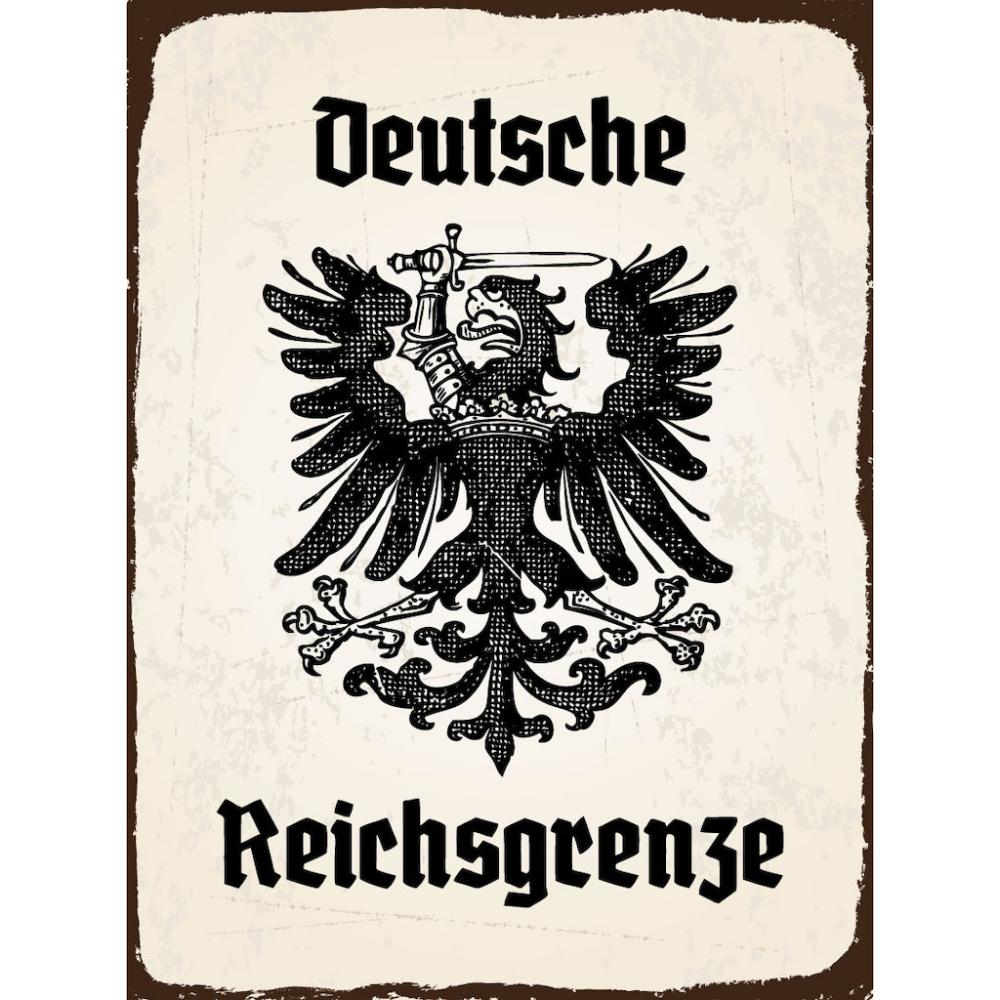 Blechschild - Adler Reichtsgrenze