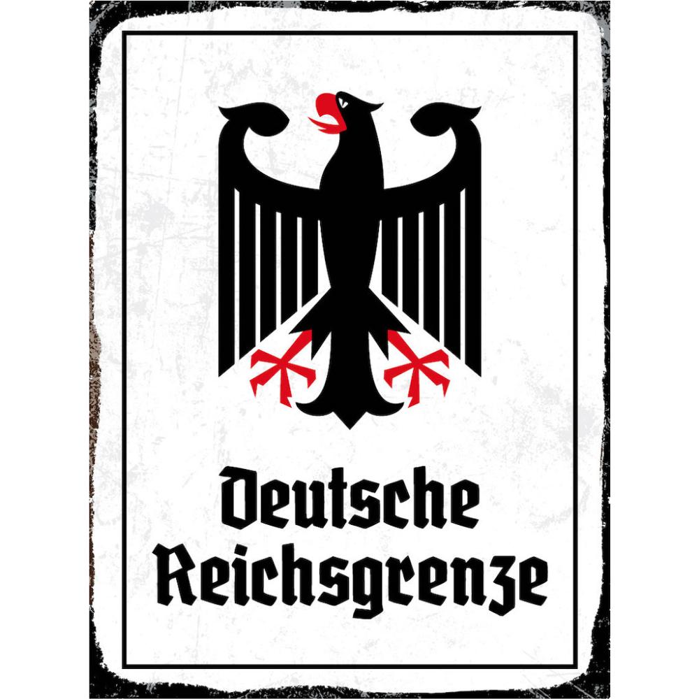 Blechschild - Adler D. Reichsgrenze