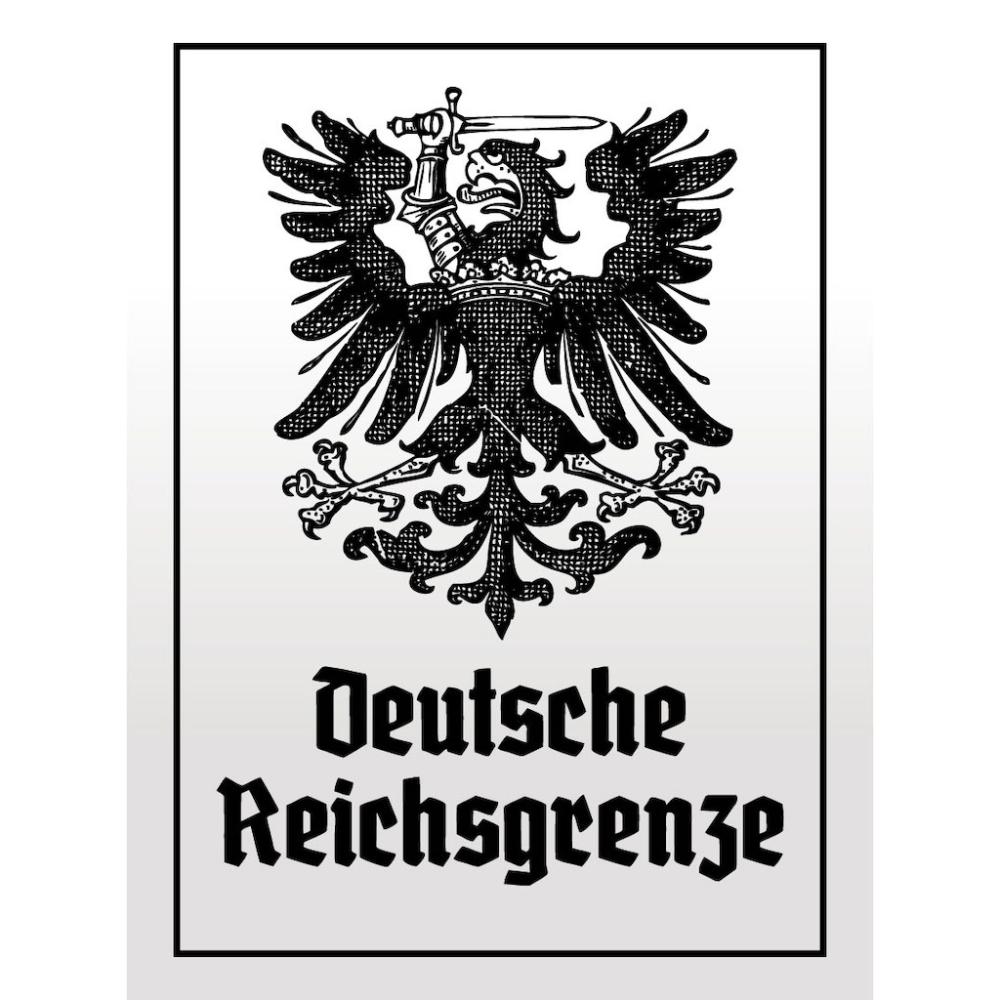 Blechschild - Adler D. Reichsgrenze