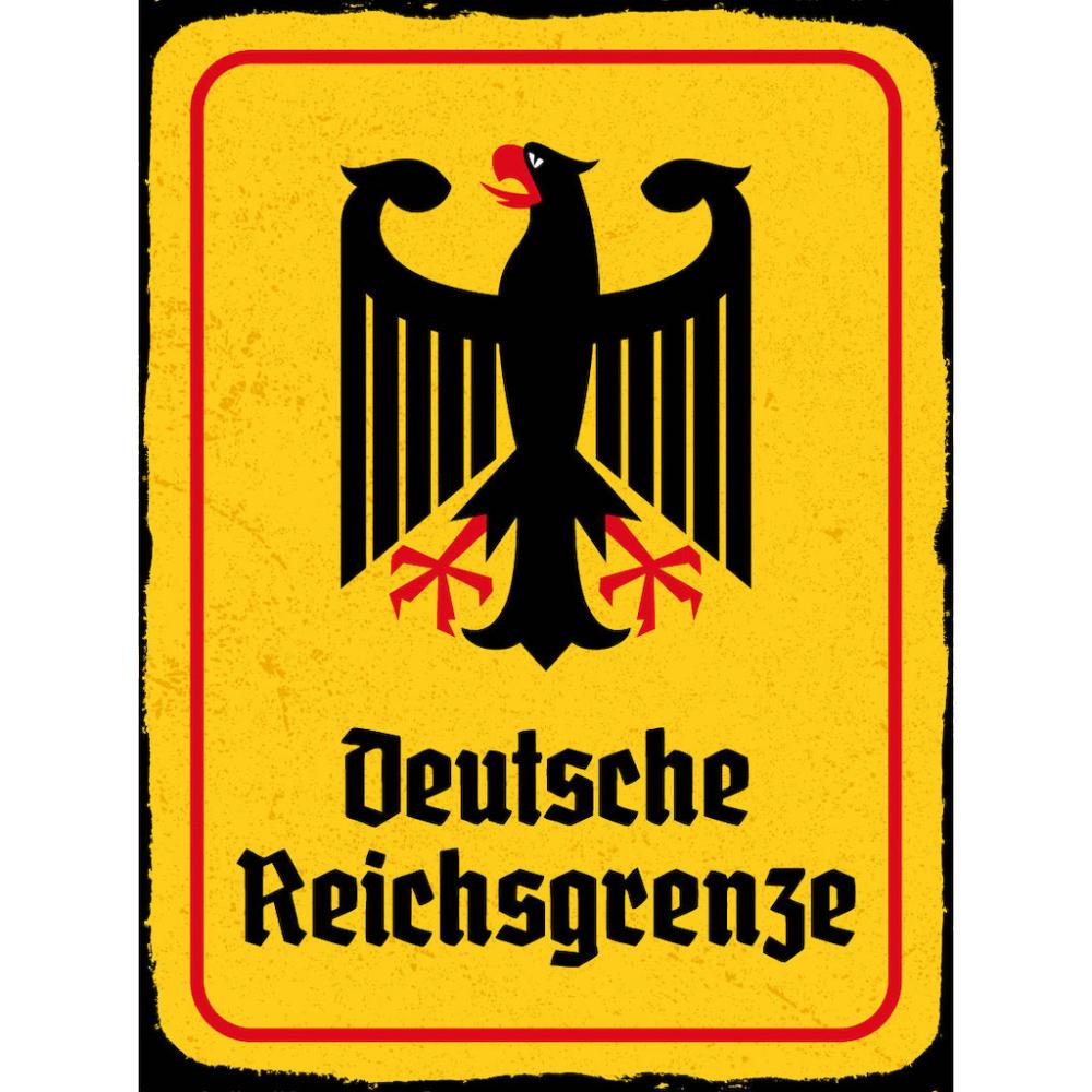 Blechschild - Adler D. Reichsgrenze