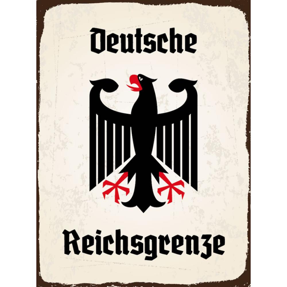 Blechschild - Adler Reichtsgrenze