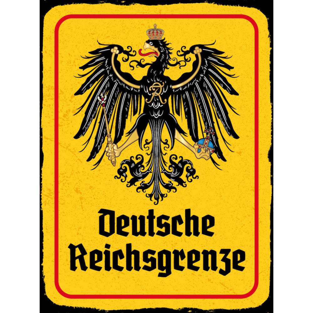 Blechschild - Adler D. Reichsgrenze