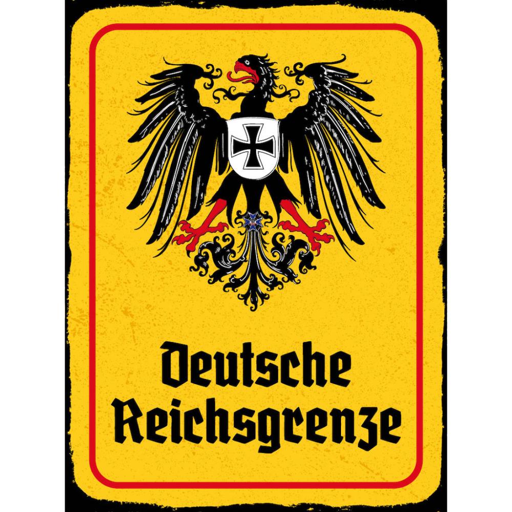 Blechschild - Adler D. Reichsgrenze