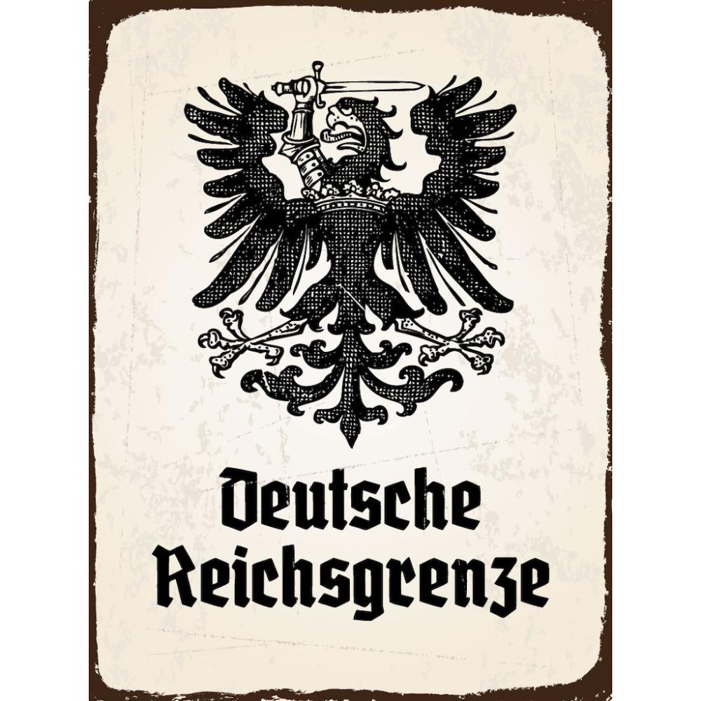 Blechschild - Adler D. Reichsgrenze