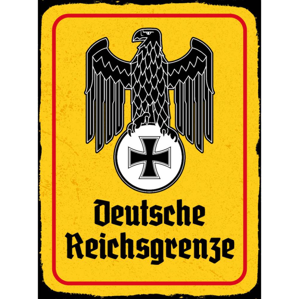 Blechschild - Adler D. Reichsgrenze