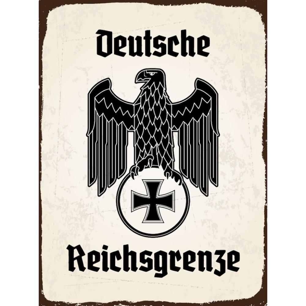 Blechschild - Adler Reichtsgrenze