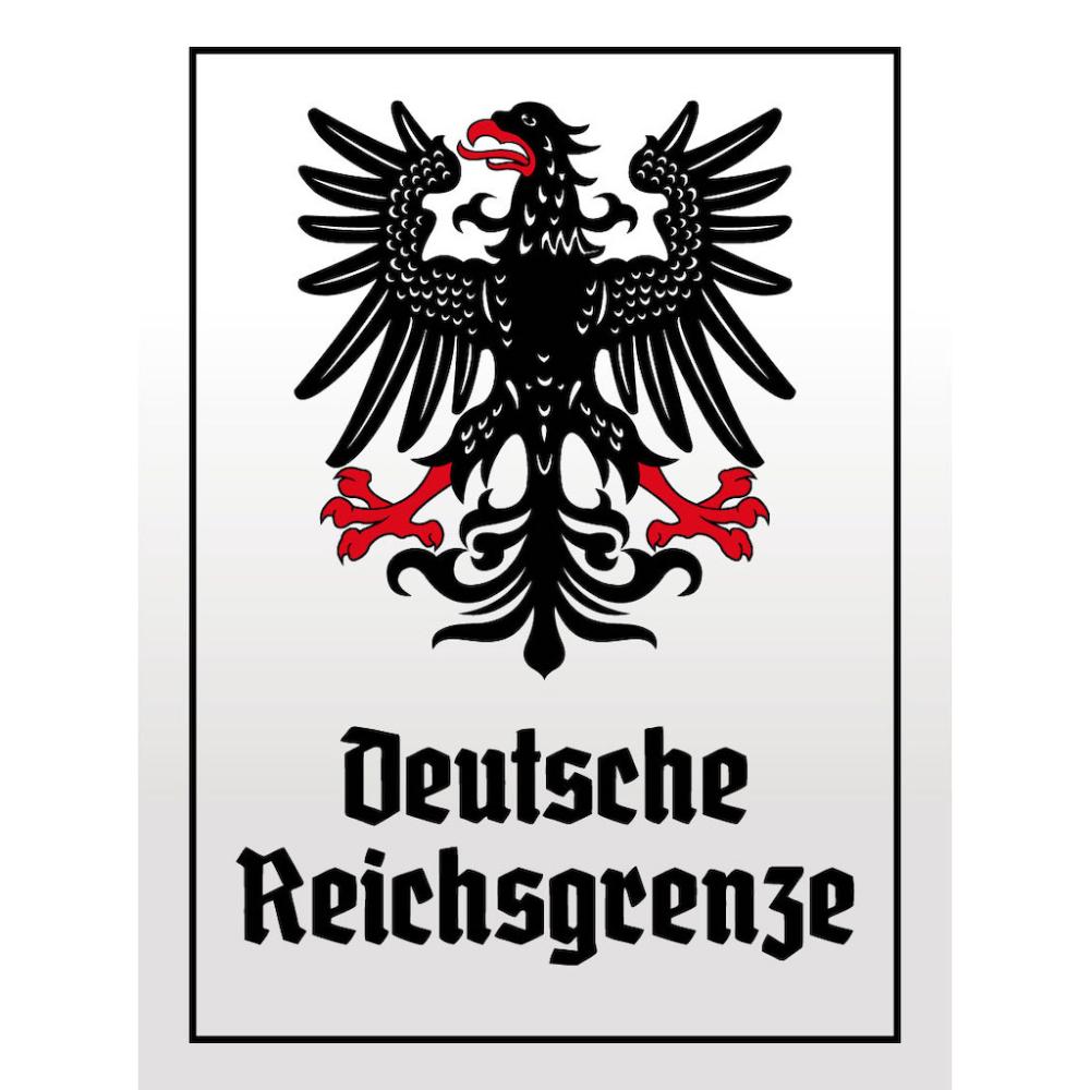 Blechschild - Adler D. Reichsgrenze