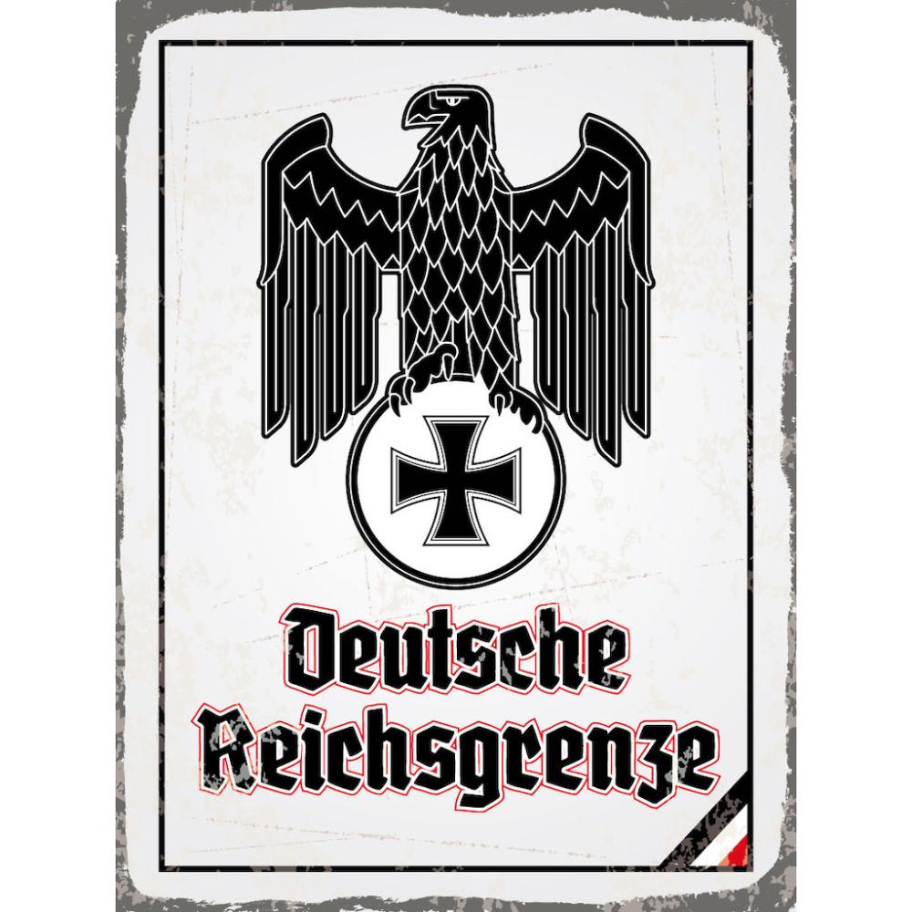 Blechschild - Adler D. Reichsgrenze