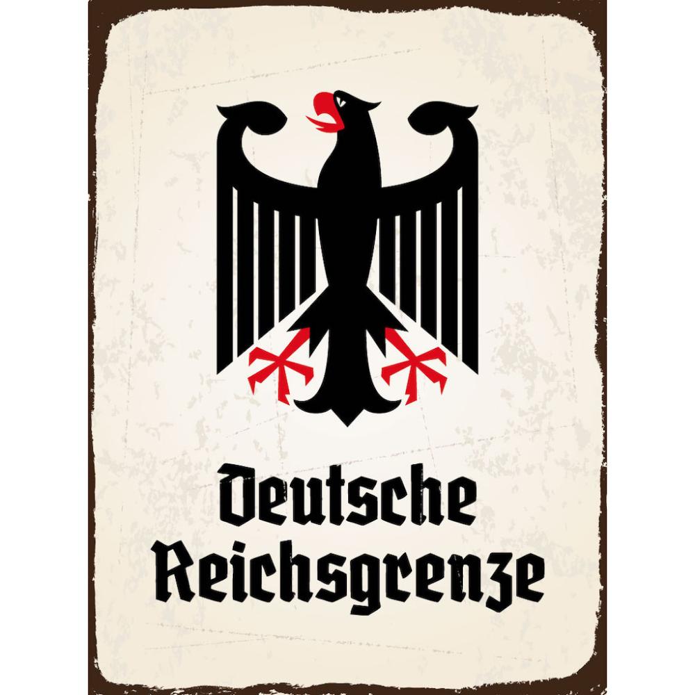 Blechschild - Adler D. Reichsgrenze