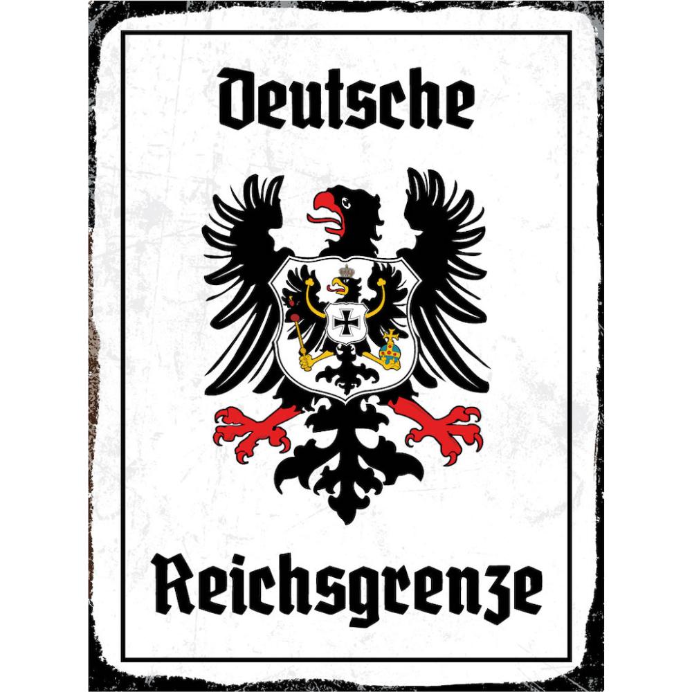 Blechschild - Adler Reichtsgrenze