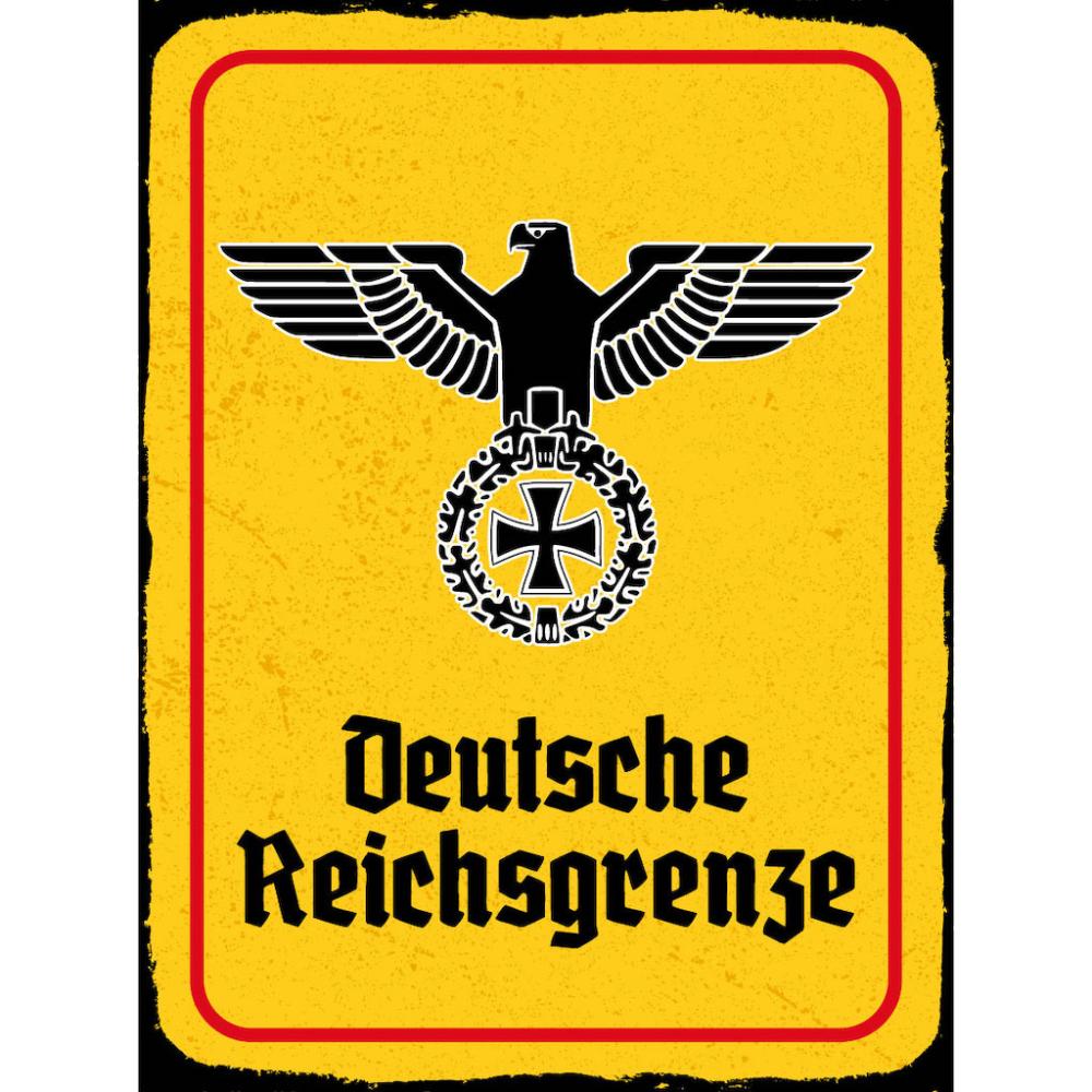 Blechschild - Adler D. Reichsgrenze