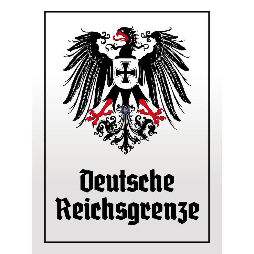 Blechschild - Adler D. Reichsgrenze