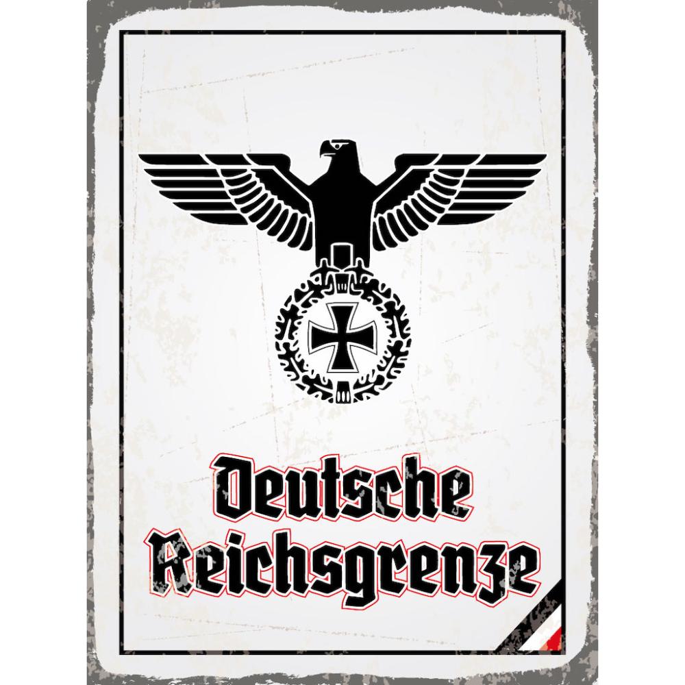 Blechschild - Adler D. Reichsgrenze