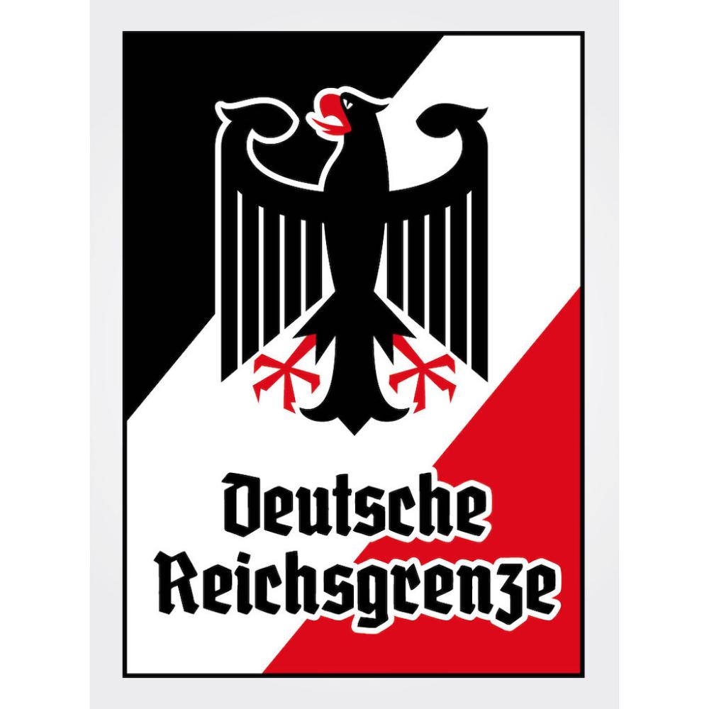 Blechschild - Adler D. Reichsgrenze