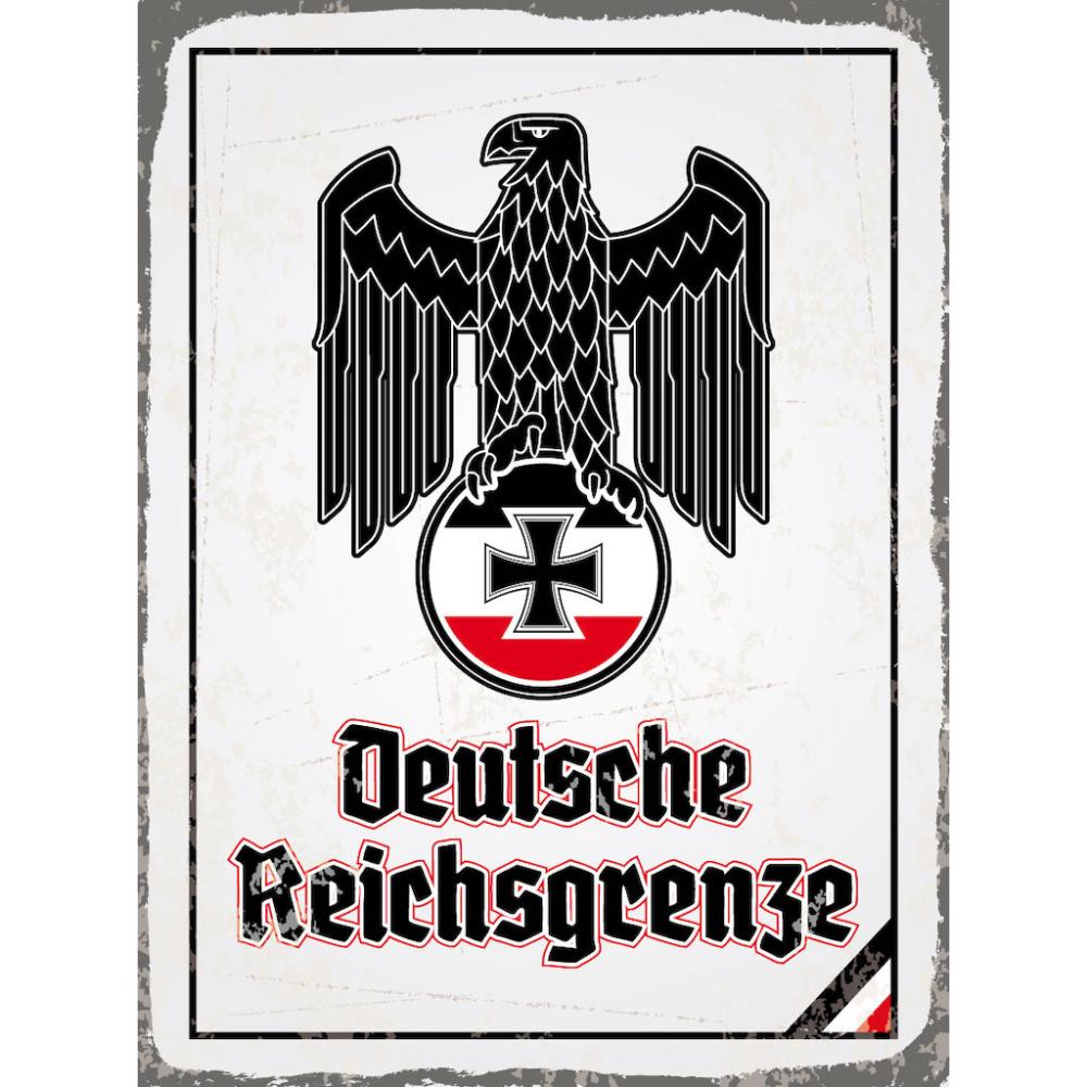 Blechschild - Adler D. Reichsgrenze