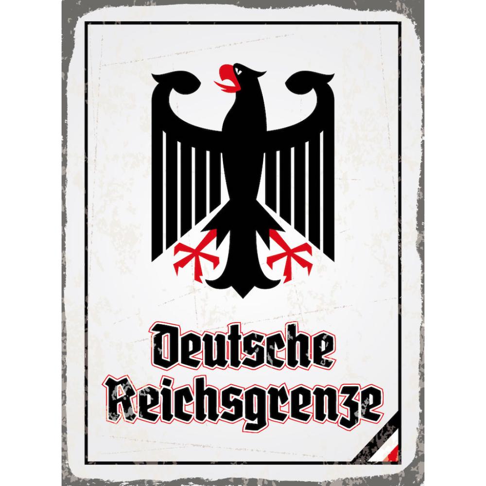 Blechschild - Adler D. Reichsgrenze