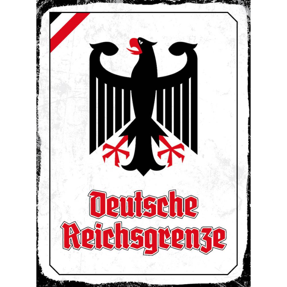 Blechschild - Adler D. Reichsgrenze