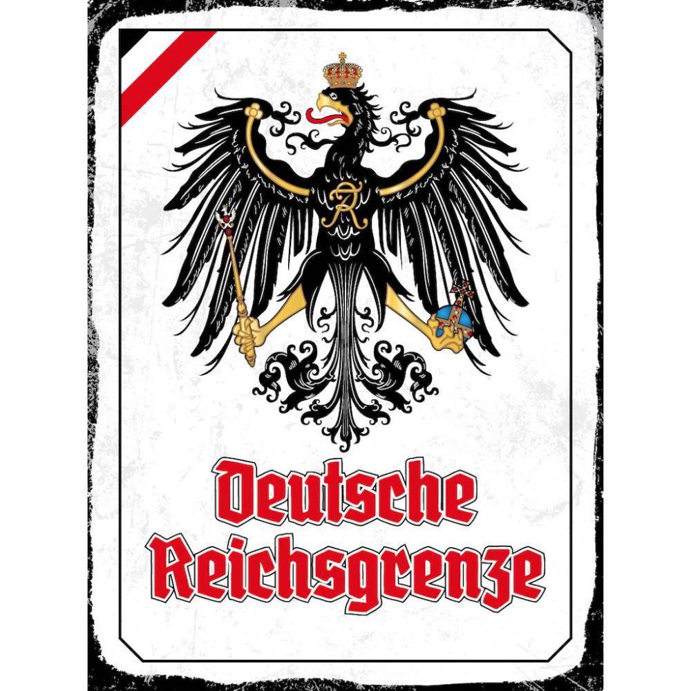 Blechschild - Adler D. Reichsgrenze