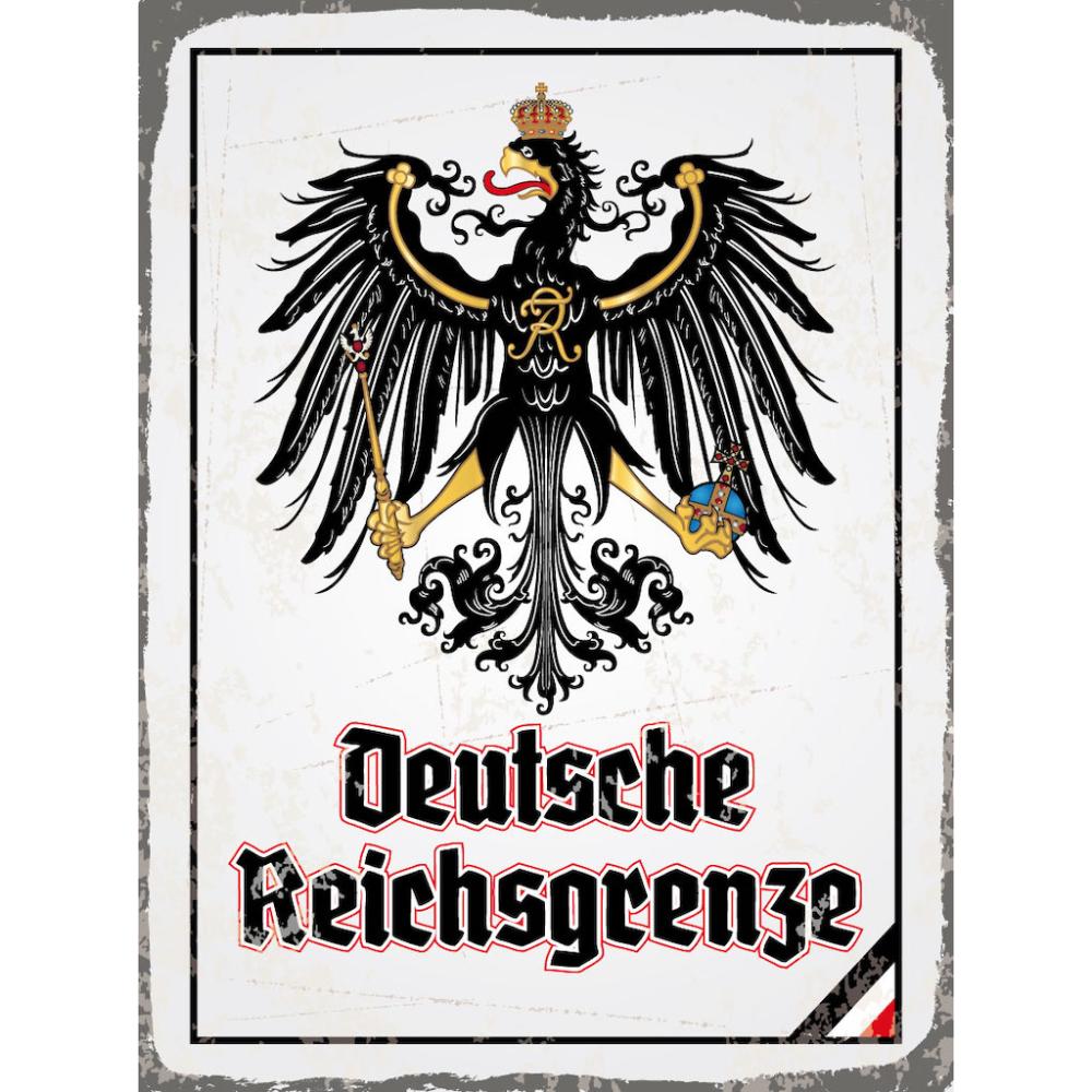 Blechschild - Adler D. Reichsgrenze