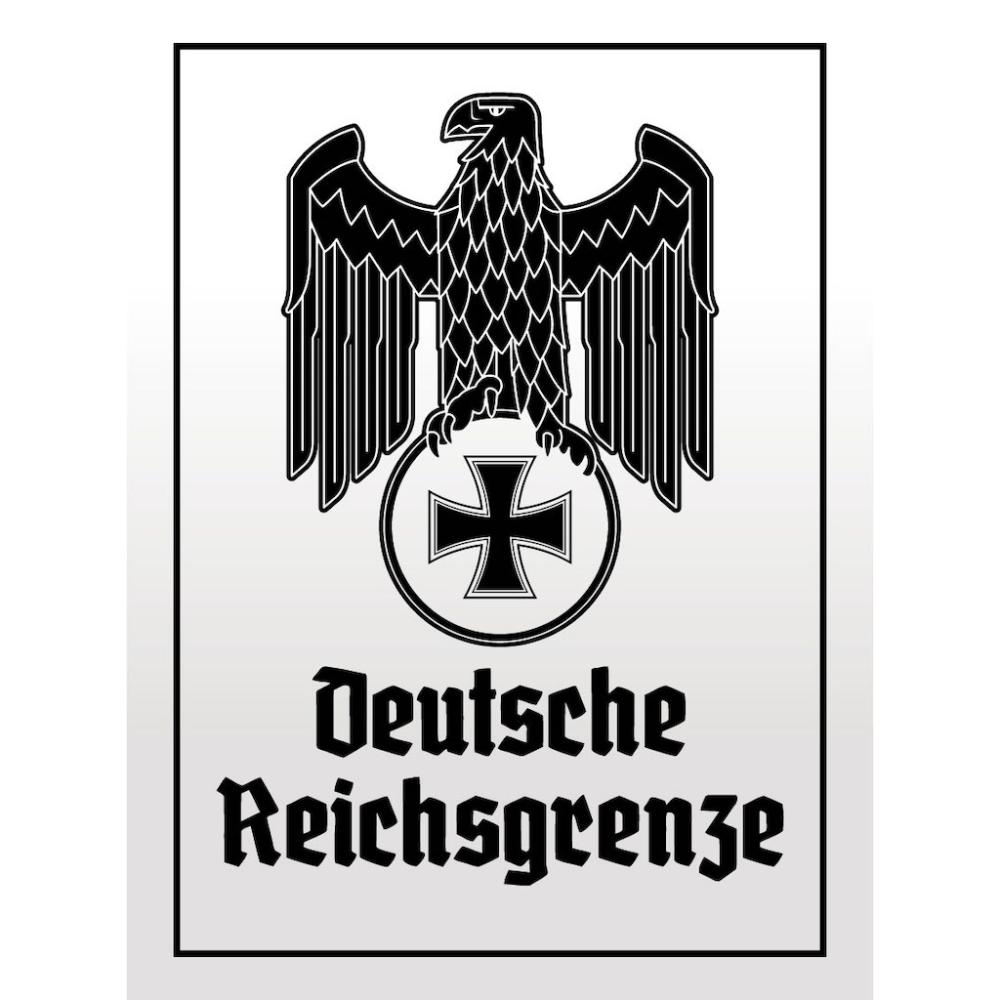 Blechschild - Adler D. Reichsgrenze