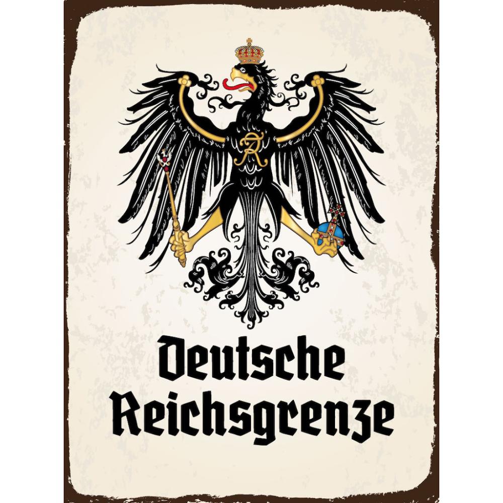 Blechschild - Adler D. Reichsgrenze