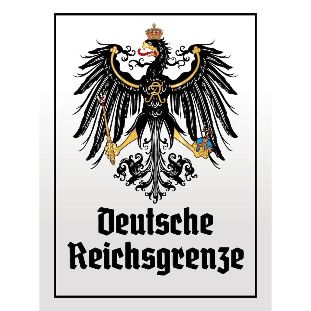 Blechschild - Adler D. Reichsgrenze