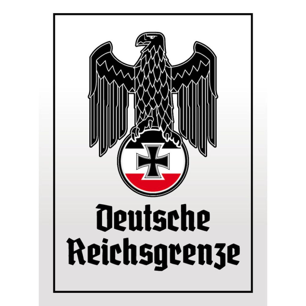 Blechschild - Adler D. Reichsgrenze