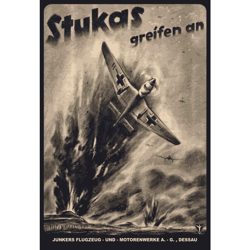 Blechschild - Stukas - historisch