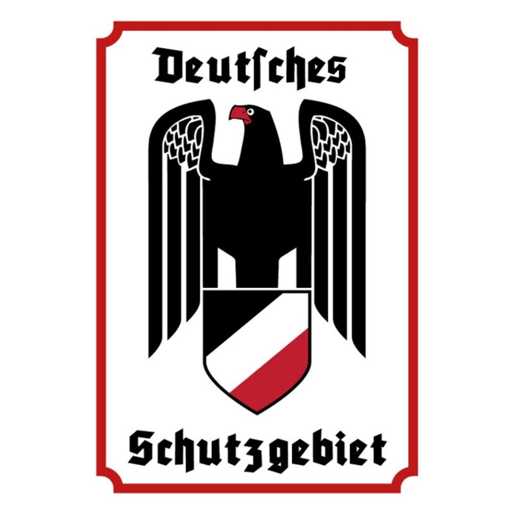 Blechschild - Schutzgebiet - historisch