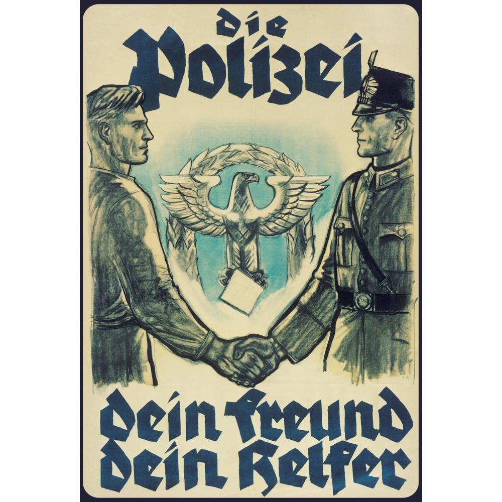 Blechschild - Polizei - historisch